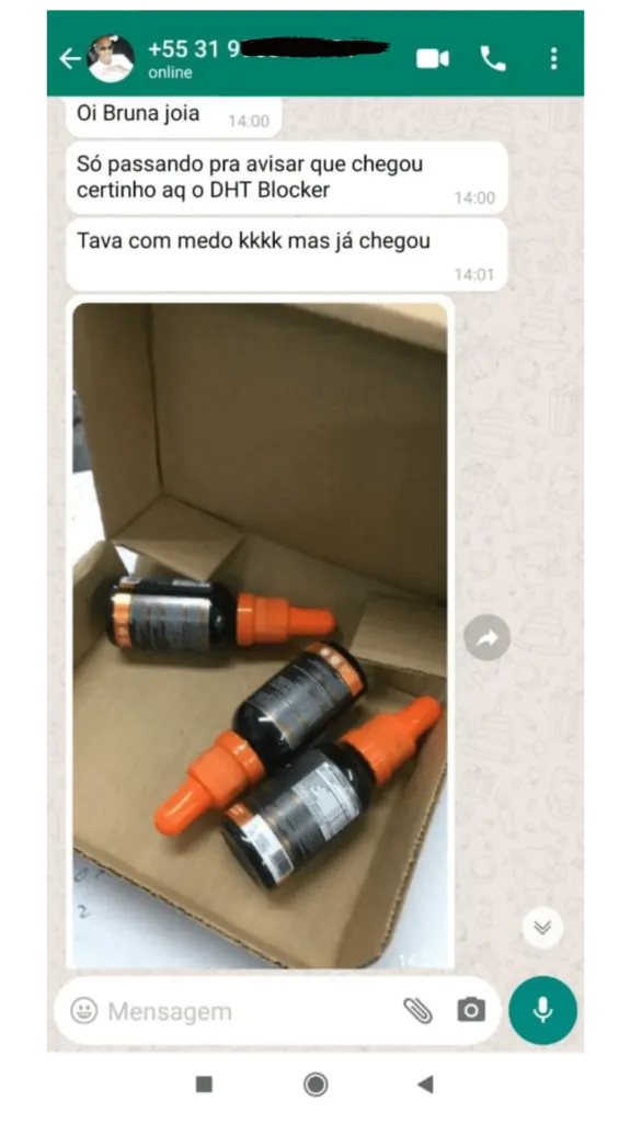 Depoimento cliente DHT Blocker — resultado do tratamento capilar