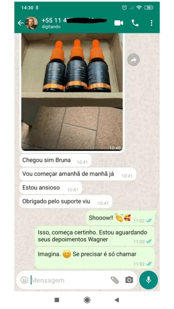 Depoimento cliente 2 DHT Blocker — avaliação positiva do tratamento